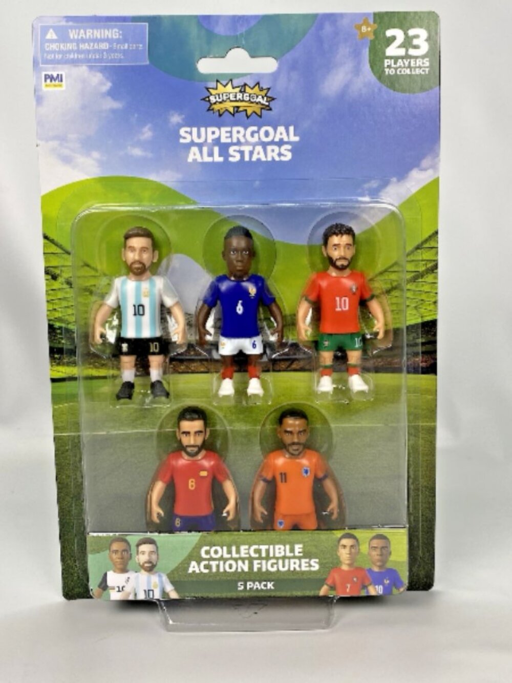 SUPERGOAL World Cup 26 Soccer All Starts Figures FIFA PMI NEW Pack of 5 - Messi